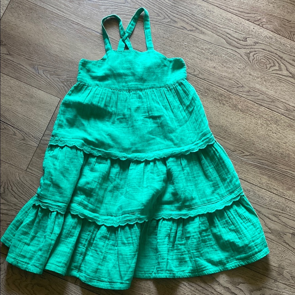 GAP Blue and Green Ruffled Tiered Sundress